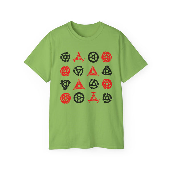 16 Vinyl Record Adaptors T Shirt (Heavyweight)