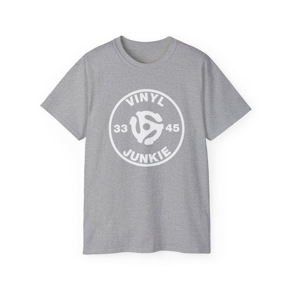 Vinyl Junkie 33 45 T Shirt (Heavyweight)