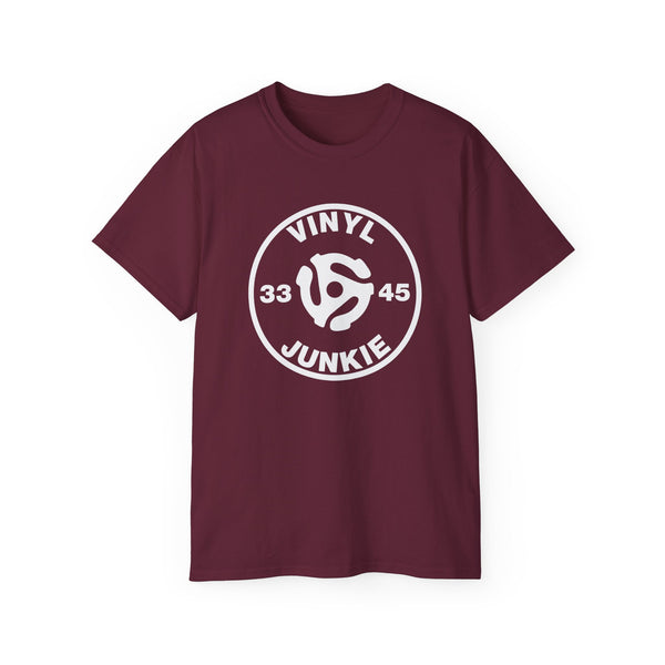 Vinyl Junkie 33 45 T Shirt (Heavyweight)
