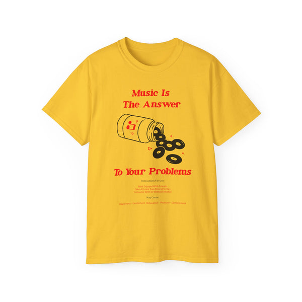 Music Is The Answer T Shirt (Heavyweight)