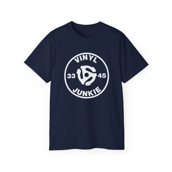 Vinyl Junkie 33 45 T Shirt (Heavyweight)