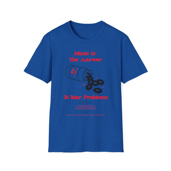 Music Is The Answer T Shirt Light Weight | SoulTees.co.uk - SoulTees.co.uk