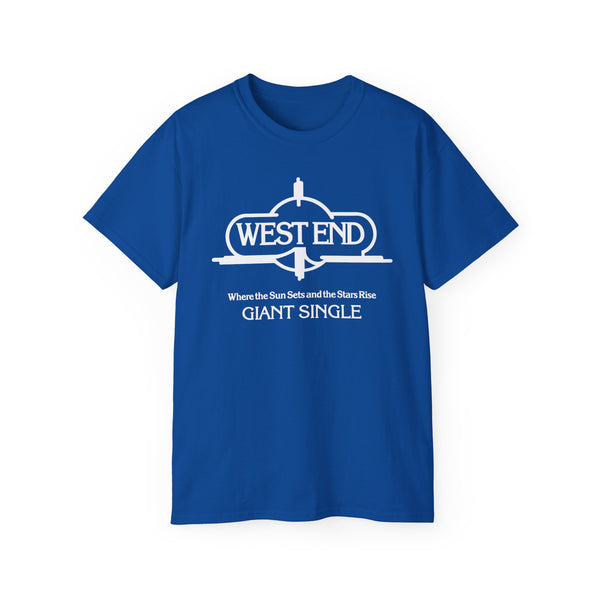 Where The Sun Sets West End Records T Shirt (Heavyweight)