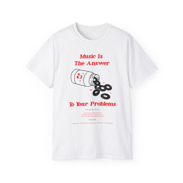 Music Is The Answer T Shirt Heavyweight