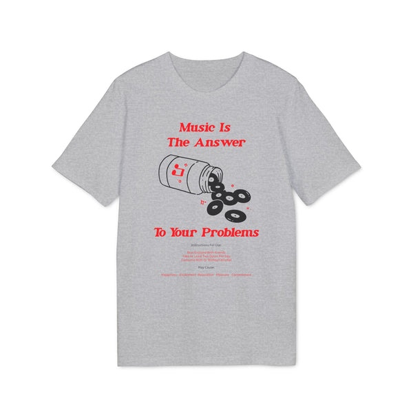 Music Is The Answer T Shirt (Premium Organic)