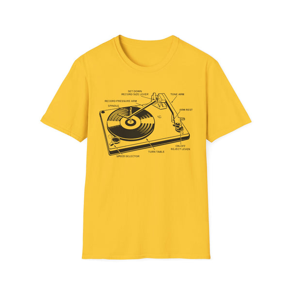 Vinyl Record Player Turntable T Shirt (Lightweight) | SoulTees.co.uk