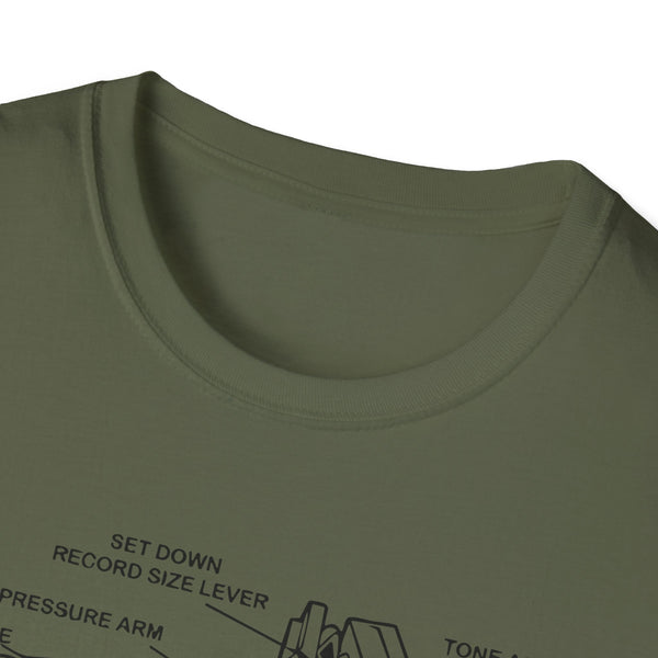 Vinyl Record Player Turntable T Shirt (Lightweight) | SoulTees.co.uk
