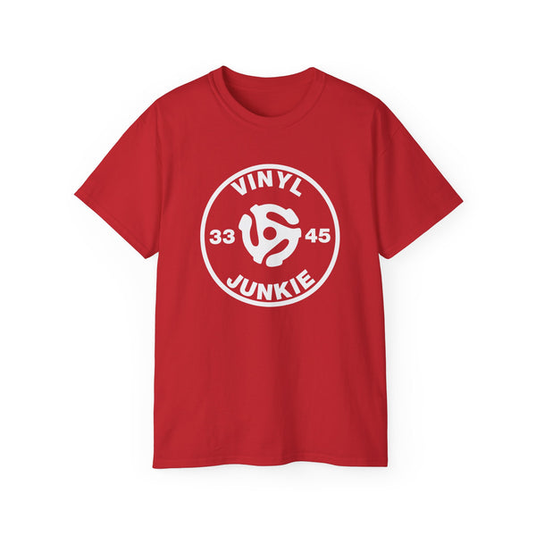 Vinyl Junkie 33 45 T Shirt Heavyweight