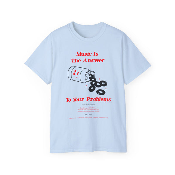 Music Is The Answer T Shirt Heavyweight