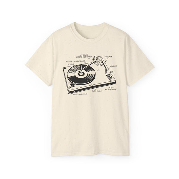 How A Record Player Vinyl Turntable Works T Shirt Heavyweight