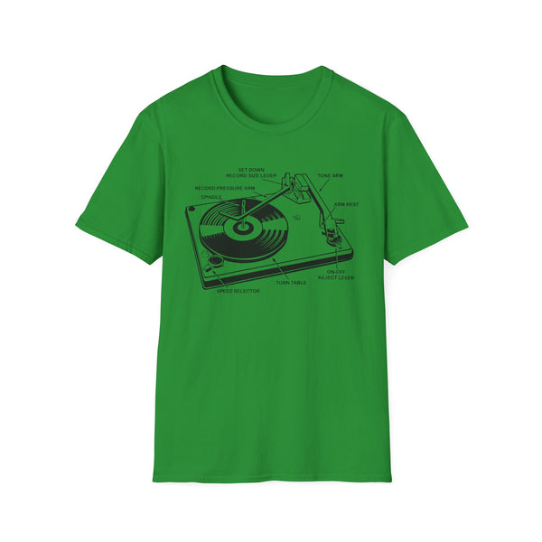 Vinyl Record Player Turntable T Shirt (Lightweight) | SoulTees.co.uk