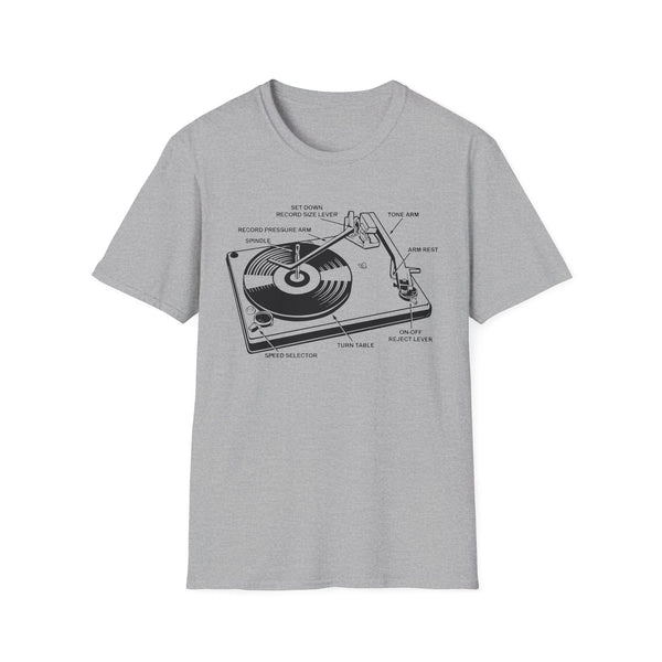 Vinyl Record Player Turntable T Shirt (Lightweight) | SoulTees.co.uk