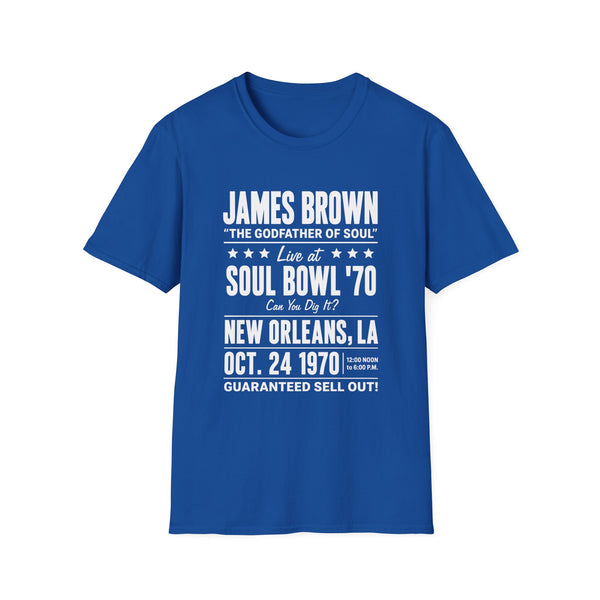 James Brown Soul Bowl '70 New Orleans Oct. 24, 1970 guaranteed sell out t-shirt.