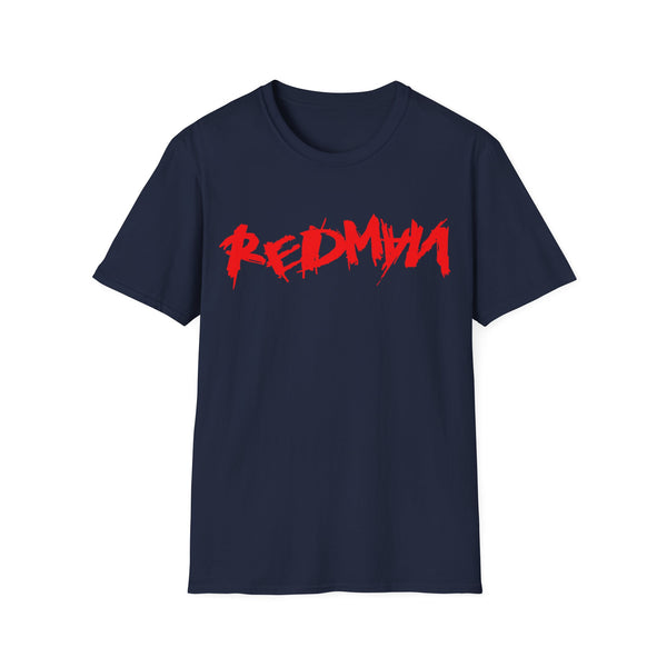 Navy t-shirt with red "REDMAN" logo across the chest.