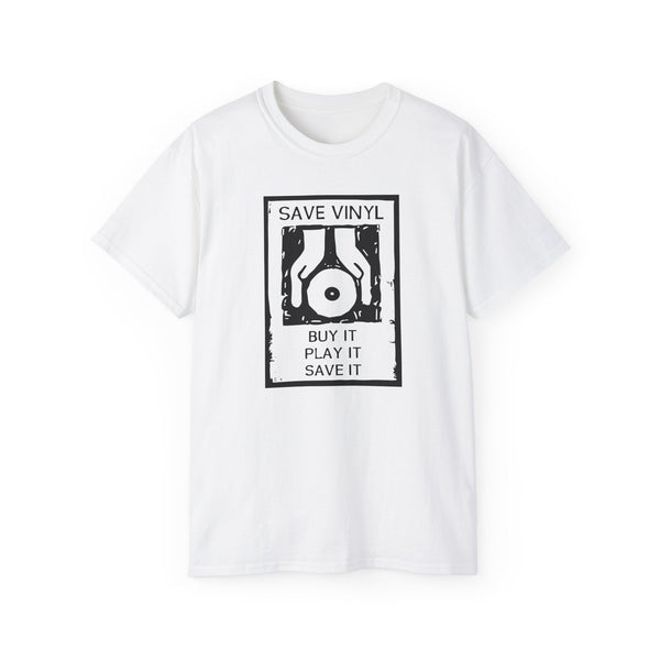 Save The Vinyl Records T Shirt (L) - BLACK FRIDAY - 1 UNIT LEFT ONLY - 40% OFF