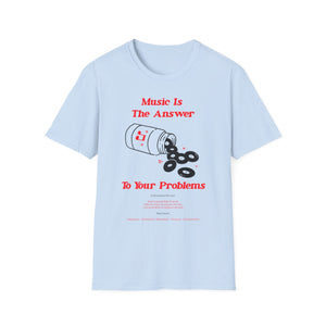 Music Is The Answer T Shirt Light Weight | SoulTees.co.uk - SoulTees.co.uk