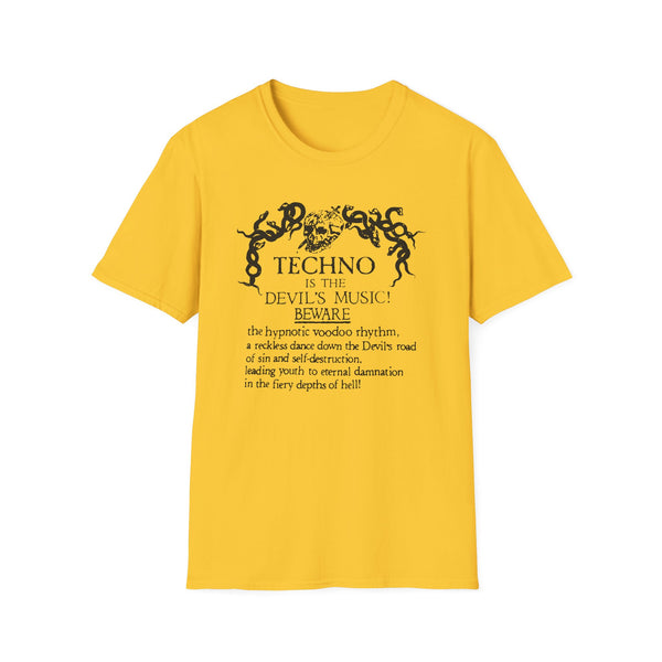 Techno is The Devil's Music T Shirt Standard Weight | SoulTees.co.uk