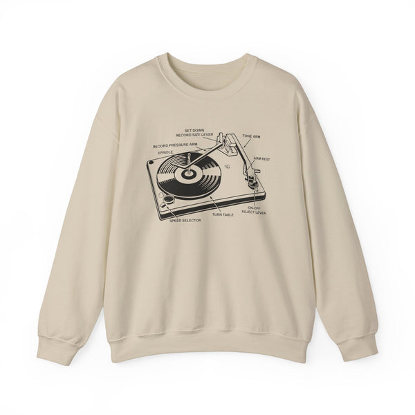 Vinyl Record Player Turntable Sweatshirt