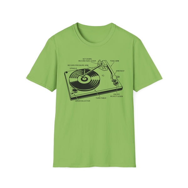 Vinyl Record Player Turntable T Shirt (Lightweight) | SoulTees.co.uk