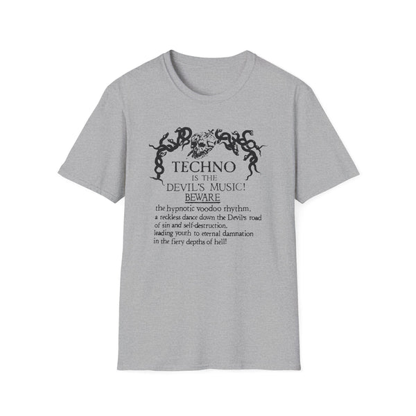 Techno is The Devil's Music T Shirt Standard Weight | SoulTees.co.uk