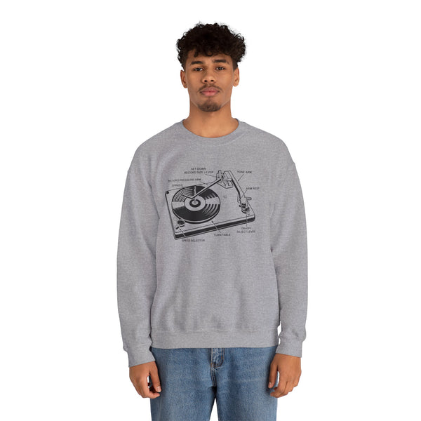 Vinyl Record Player Turntable Sweatshirt