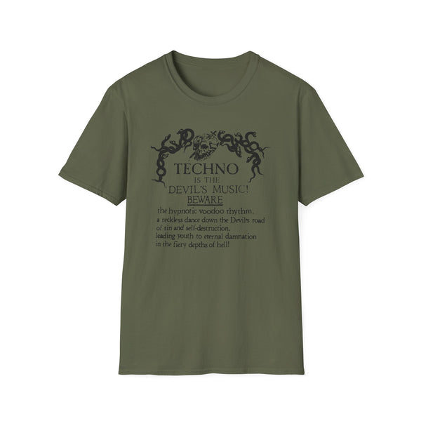 Techno is The Devil's Music T Shirt Standard Weight | SoulTees.co.uk