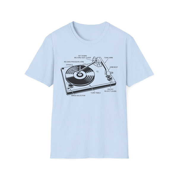 Vinyl Record Player Turntable T Shirt (Lightweight) | SoulTees.co.uk