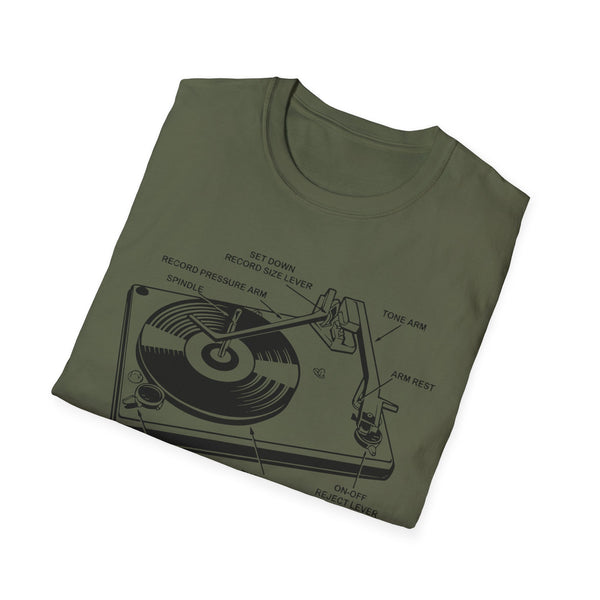 Vinyl Record Player Turntable T Shirt (Lightweight) | SoulTees.co.uk