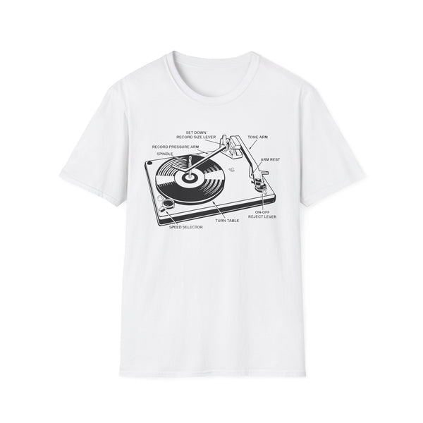 Vinyl Record Player Turntable T Shirt (Lightweight) | SoulTees.co.uk