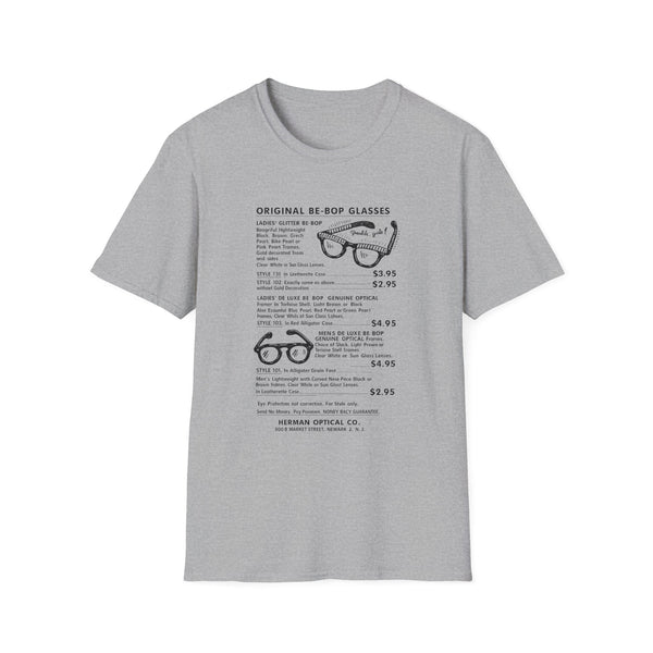 Original Be-Bop glasses catalog page with pricing and descriptions.