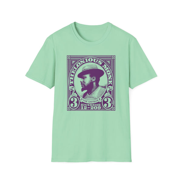Thelonious Monk portrait design with "The Unique Riverside 12-209" text.