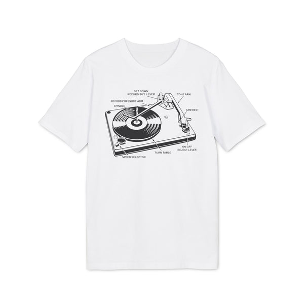 Vinyl Record Player Turntable T Shirt (Premium Organic)