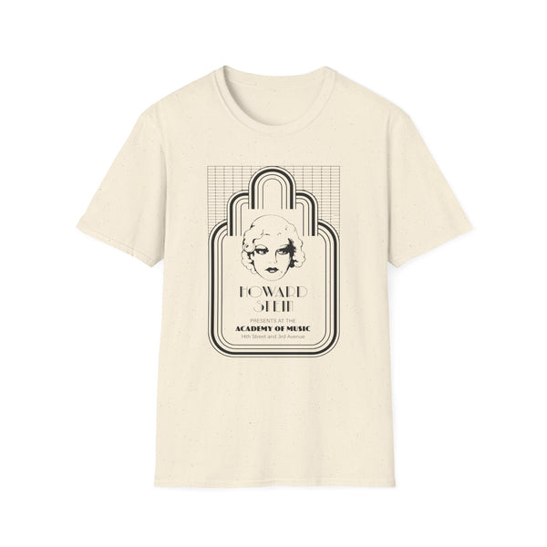 Cream t-shirt with Howard Stein Academy of Music graphic.