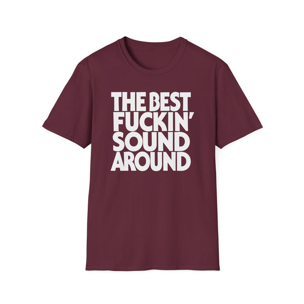 Maroon t-shirt with white
