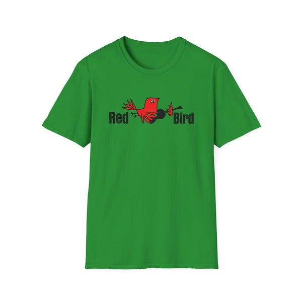 Green t-shirt with "Red Bird" text and a red bird illustration.