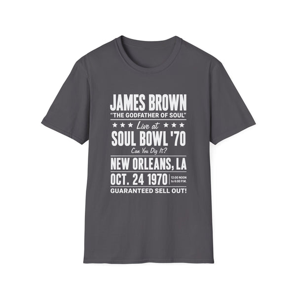 James Brown Live at Soul Bowl '70 concert t-shirt.