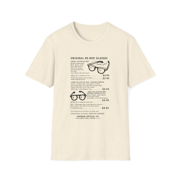 Original Be-Bop glasses catalog with styles, prices, and Herman Optical Co. information.